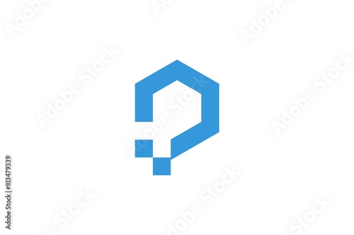 Free Download logo letter P abstrak - GFXLoad