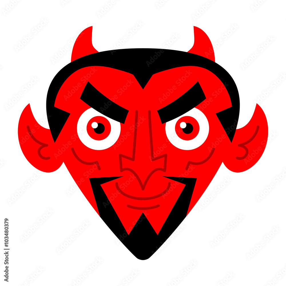 Naklejka Devil Face vector