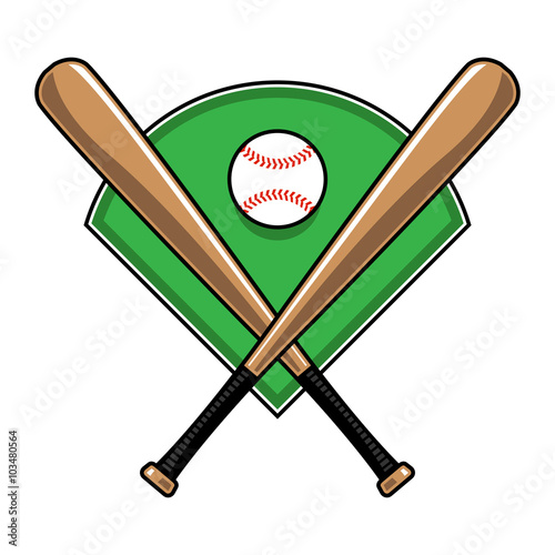 Baseball bat vector icon