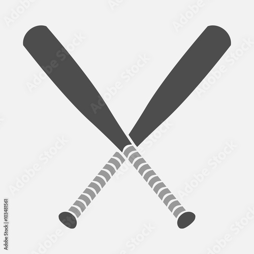 Baseball bat vector icon