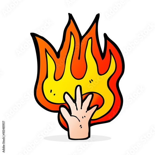 flaming hand symbol