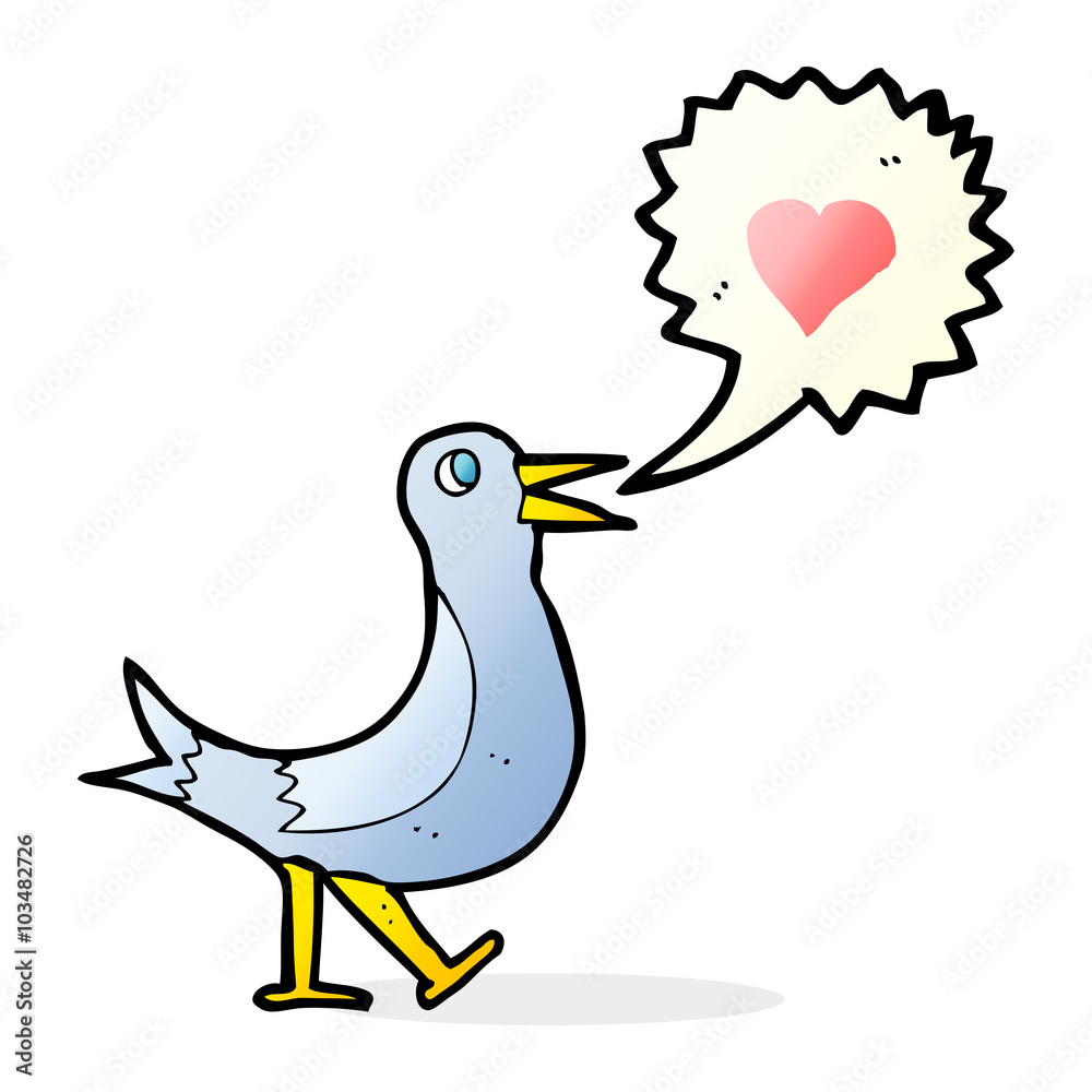 cartoon bird singing cartoon bird singing