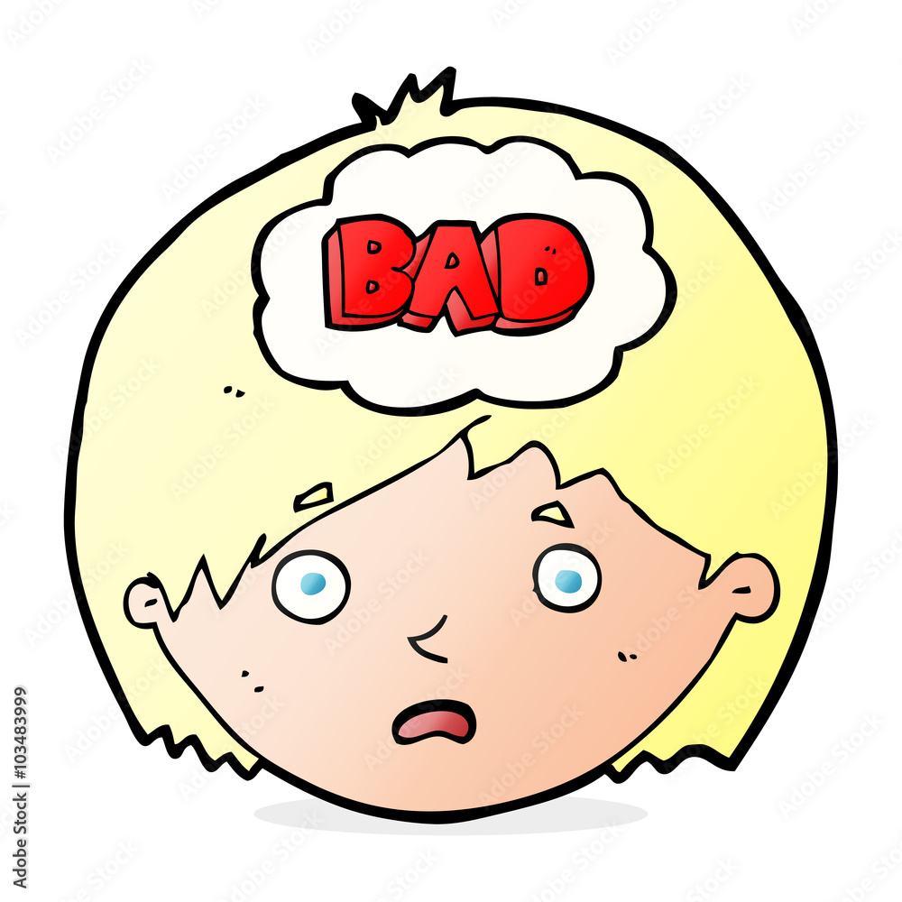 cartoon boy having bad thoughts cartoon boy having bad thoughts