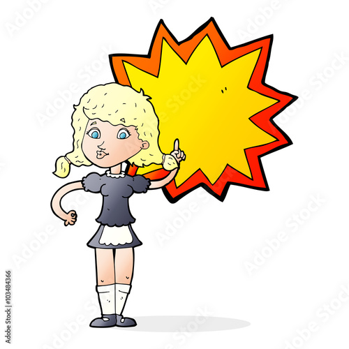 cartoon waitress