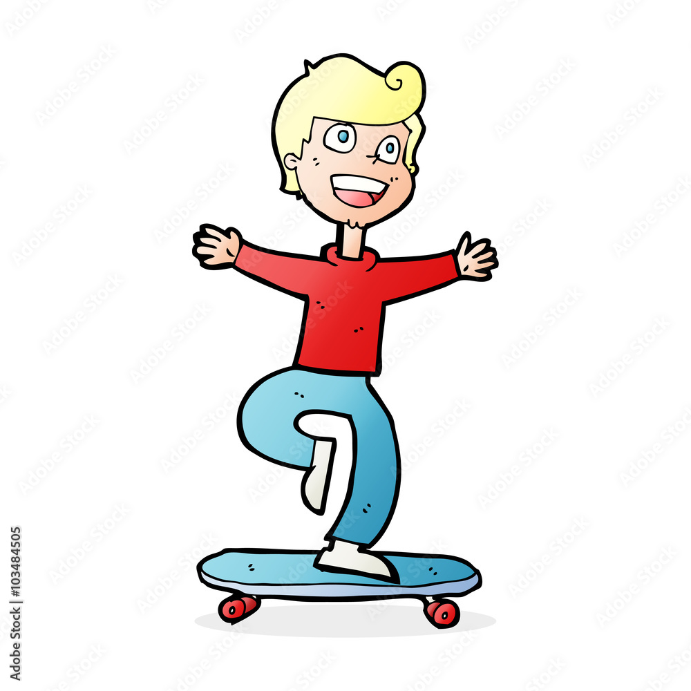 cartoon skater boy