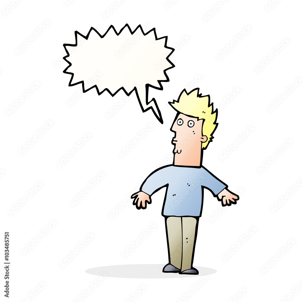 cartoon surprised man with thought bubble cartoon surprised man with thought bubble