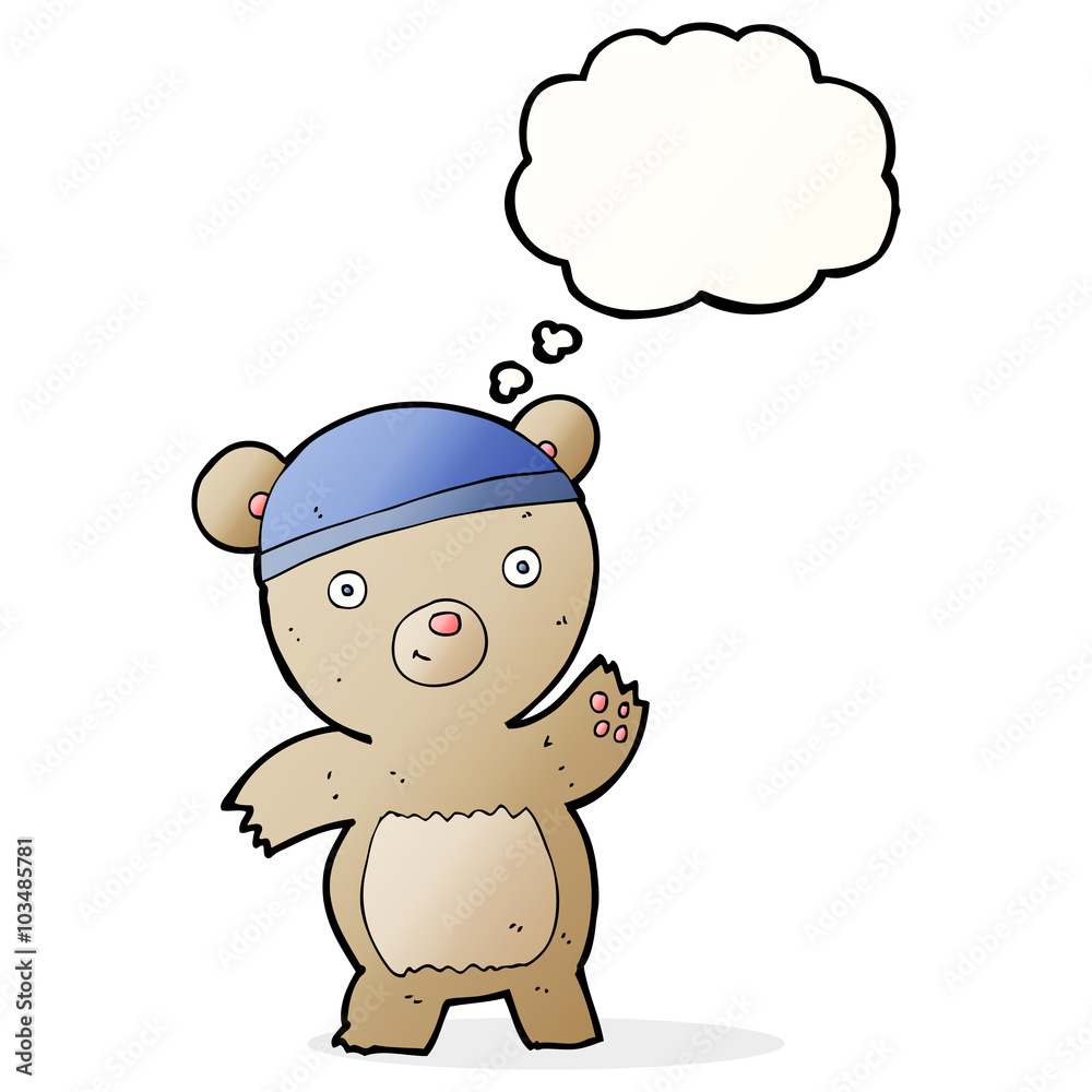 cartoon teddy bear with thought bubble cartoon teddy bear with thought bubble