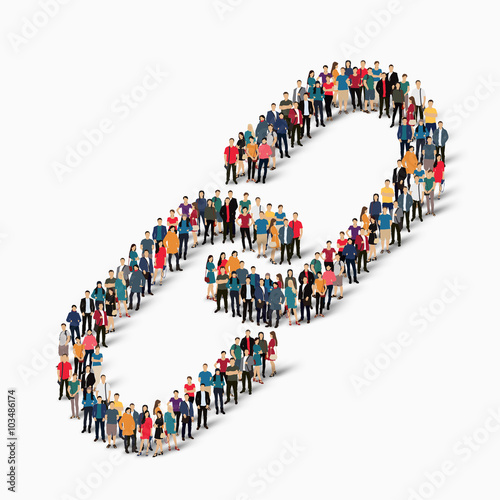 group  people  form  chain link