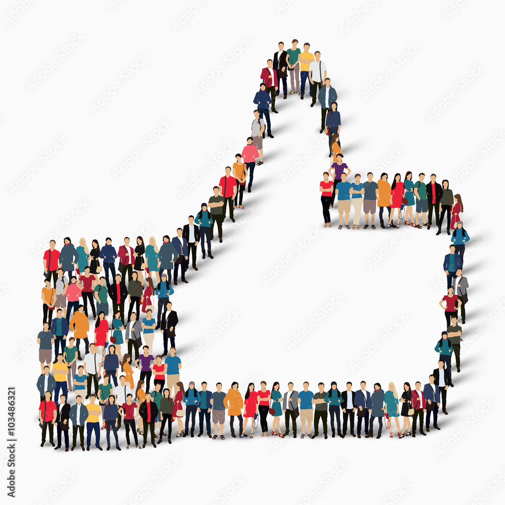 people like crowd vector people like crowd vector