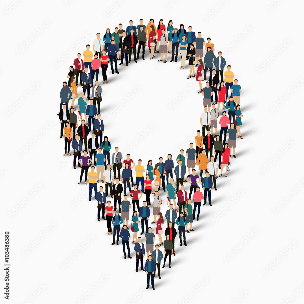 people shape map pointer people shape map pointer