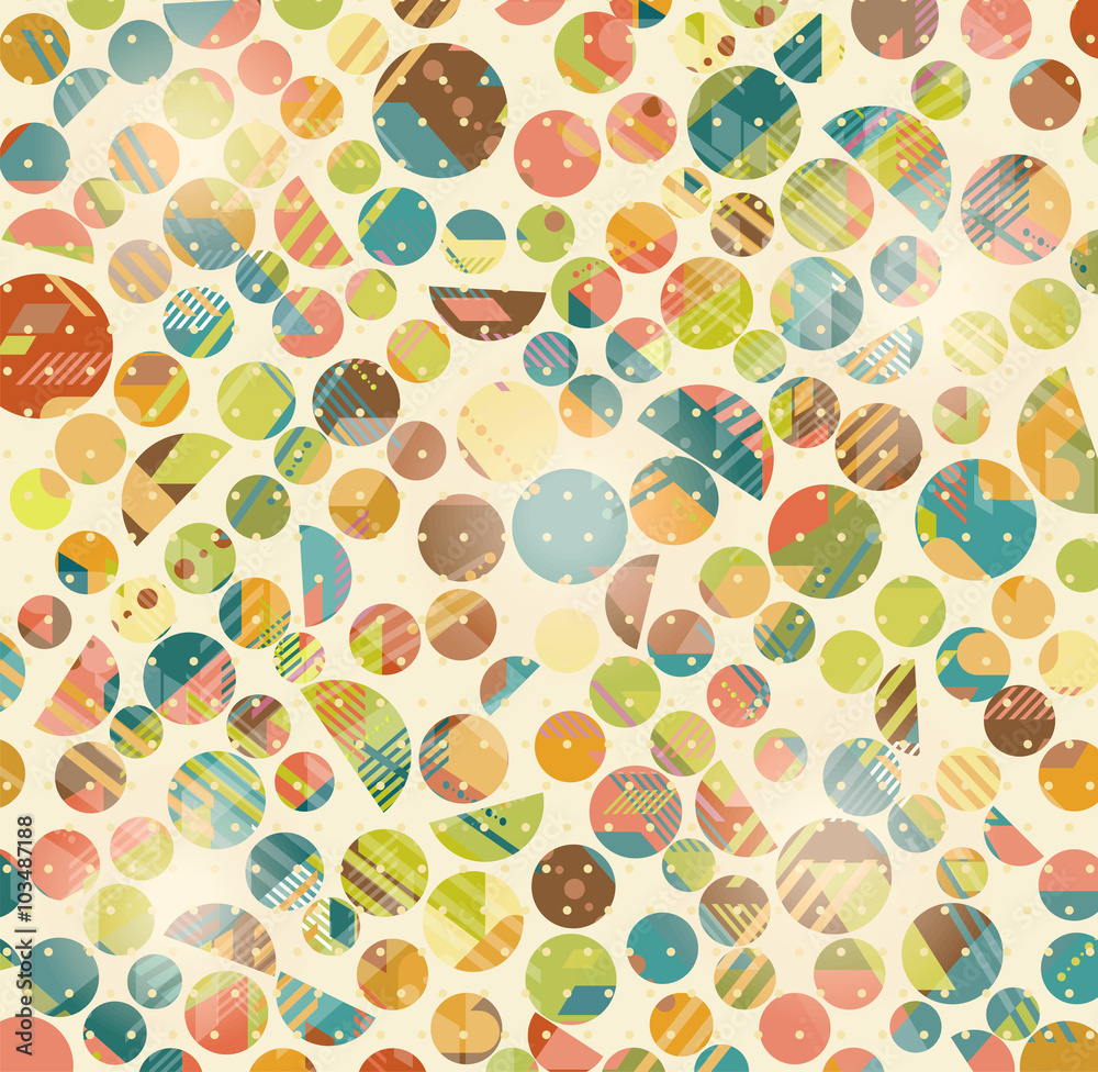 Abstract Retro Geometric circles pattern. Vector Illustration Abstract Retro Geometric circles pattern. Vector Illustration
