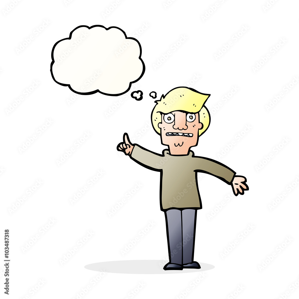 cartoon man asking question with thought bubble cartoon man asking question with thought bubble