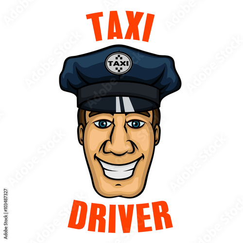 Taxi driver in uniform peaked cap