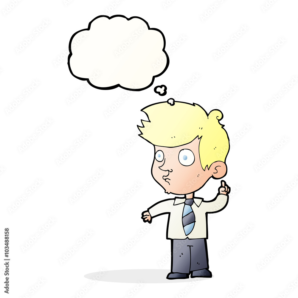cartoon boy asking question with thought bubble cartoon boy asking question with thought bubble