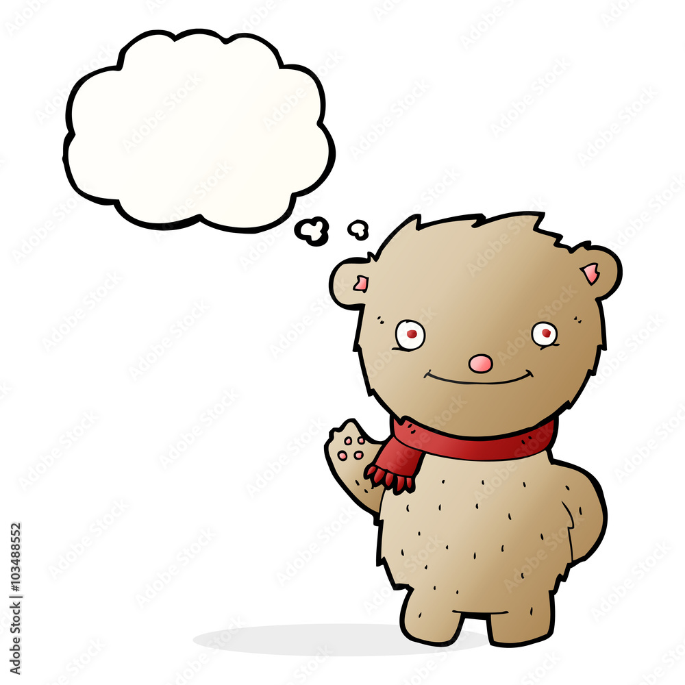 cartoon teddy bear with thought bubble cartoon teddy bear with thought bubble