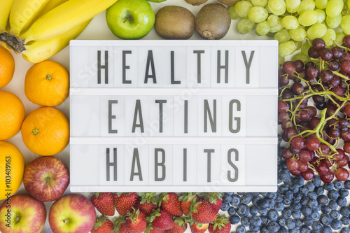 Healthy eating habits with fruit 