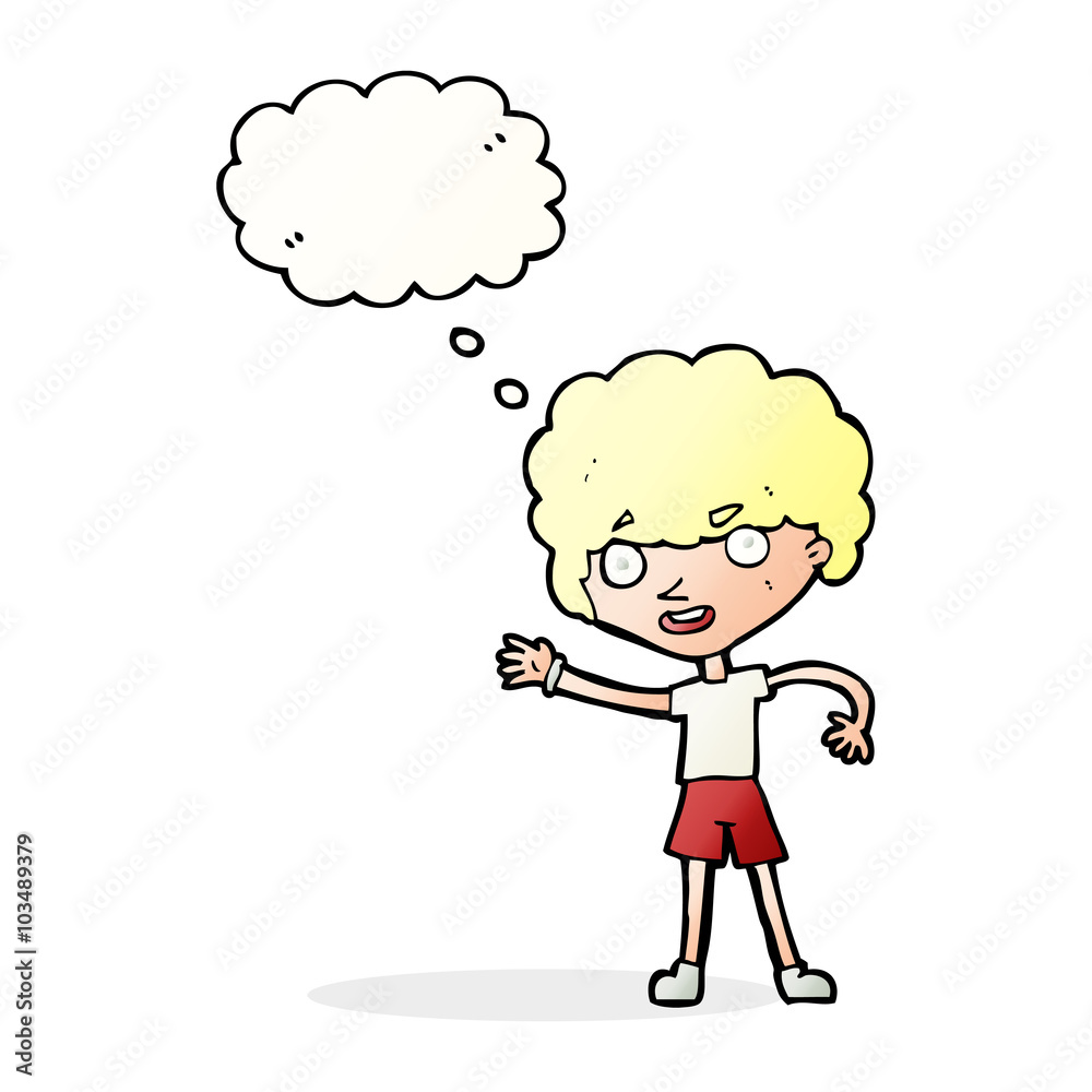 cartoon sporty person with thought bubble cartoon sporty person with thought bubble
