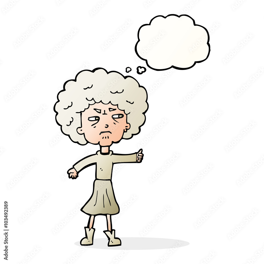 cartoon annoyed old woman with thought bubble cartoon annoyed old woman with thought bubble