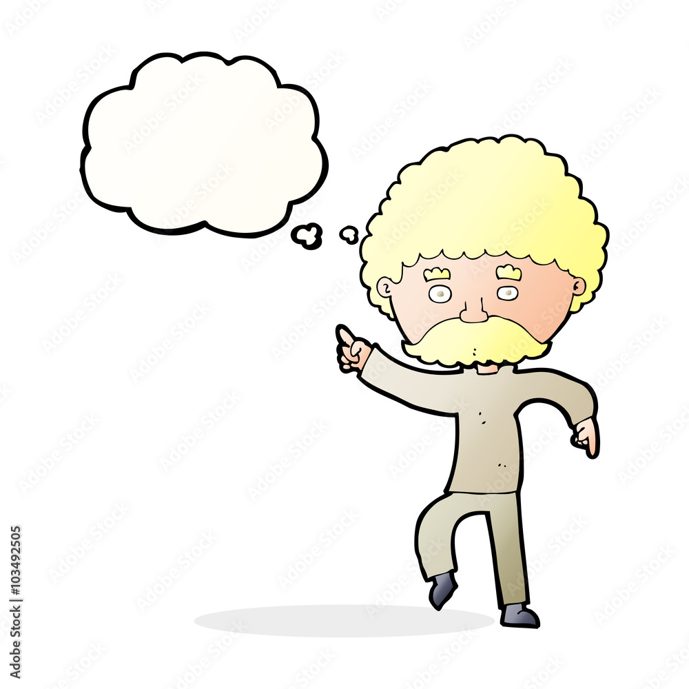 cartoon seventies style man disco dancing with thought bubble cartoon seventies style man disco dancing with thought bubble