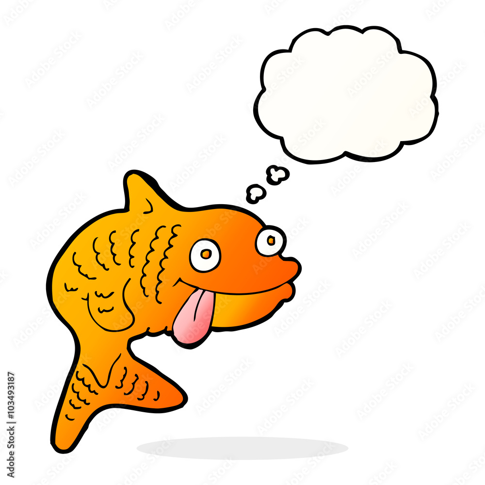 cartoon fish with thought bubble cartoon fish with thought bubble