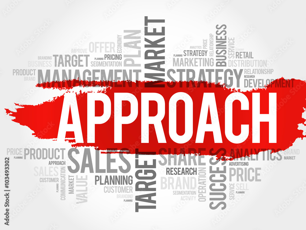 Fototapeta premium Approach word cloud, business concept