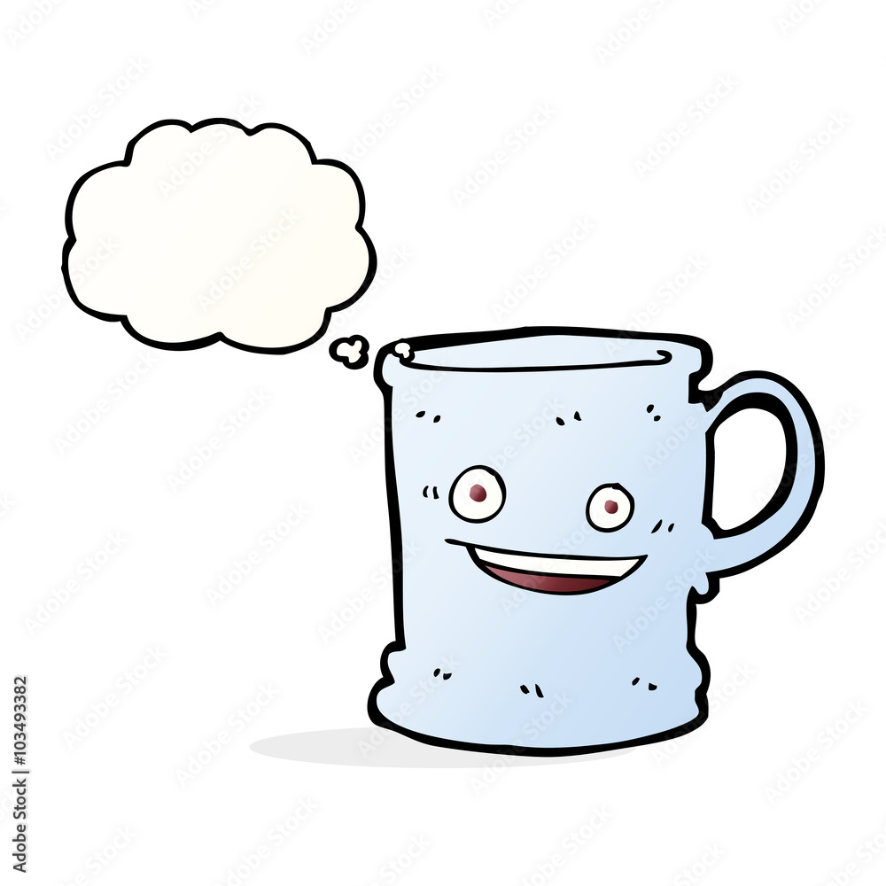 cartoon mug with thought bubble cartoon mug with thought bubble