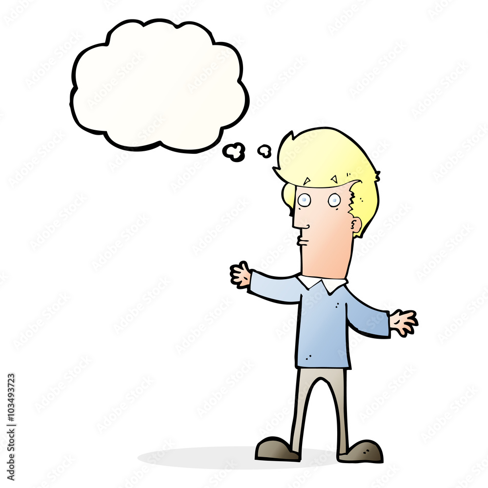 cartoon startled man with thought bubble cartoon startled man with thought bubble