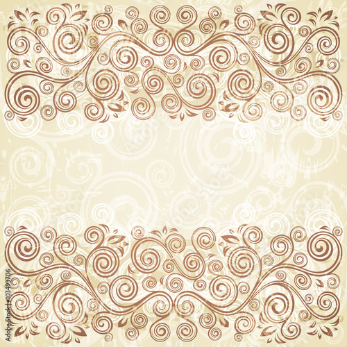 Abstract floral vintage background illustration.