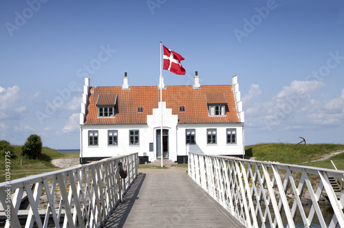 A rotating bridge leads over Frederik VII's channel Limfjordsmuseet