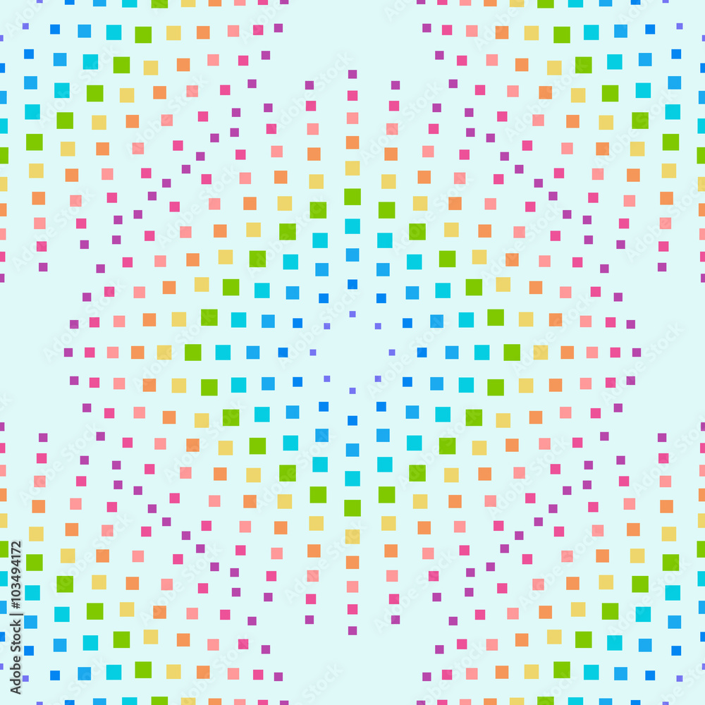 Obraz premium Abstract background with colorful rainbow square shapes.