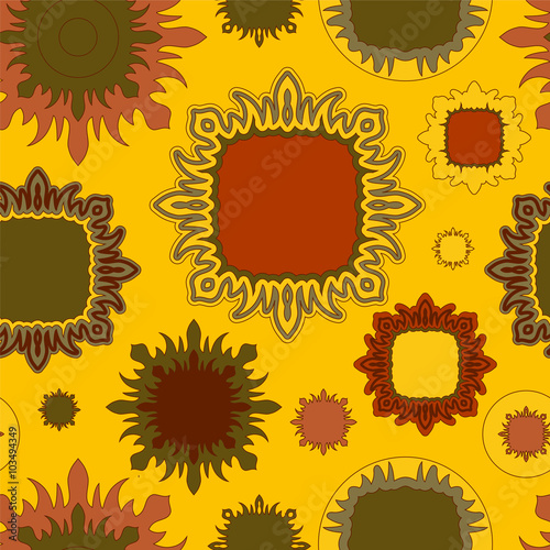 stock vector seamless doodle floral pattern. orient.