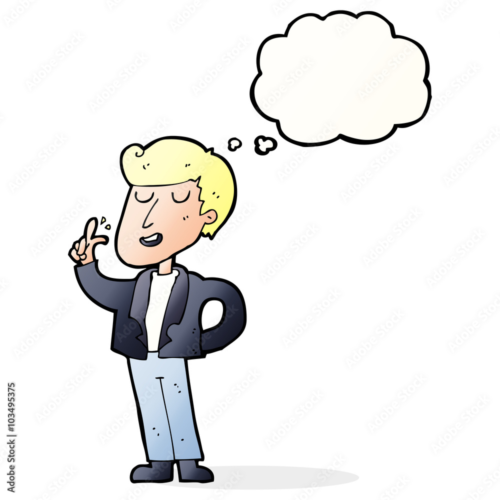 cartoon cool guy snapping fingers with thought bubble cartoon cool guy snapping fingers with thought bubble