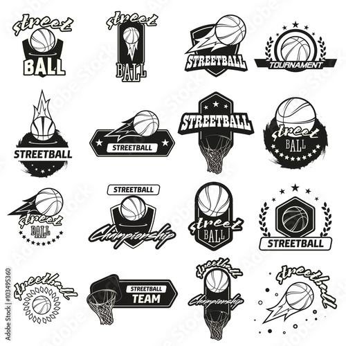 Streetball logo set