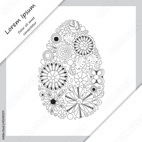 card. poster, brochure template with oriental flower.  orient de