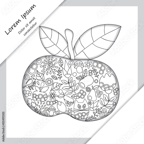 card. poster, brochure template with oriental flower.  orient de