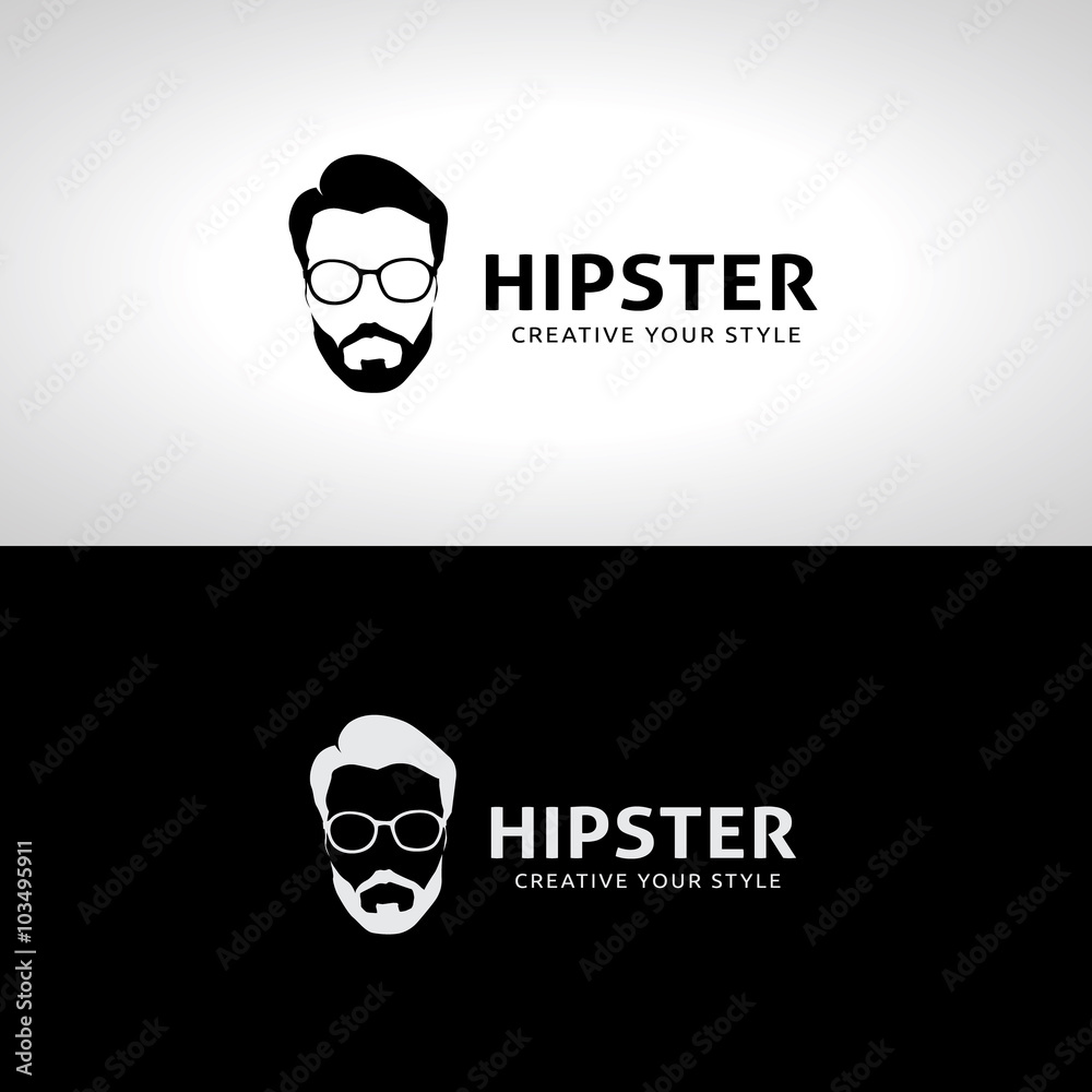 hipster logo,Geek logo,vector logo template