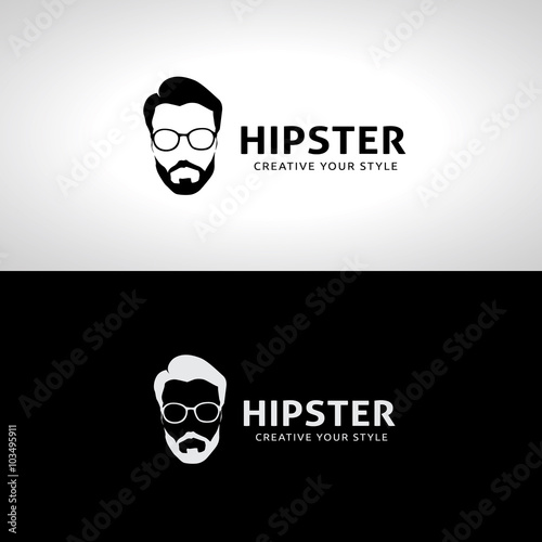 hipster logo,Geek logo,vector logo template