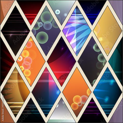 abstract stock vector seamless patchwork pattern. geometric desi