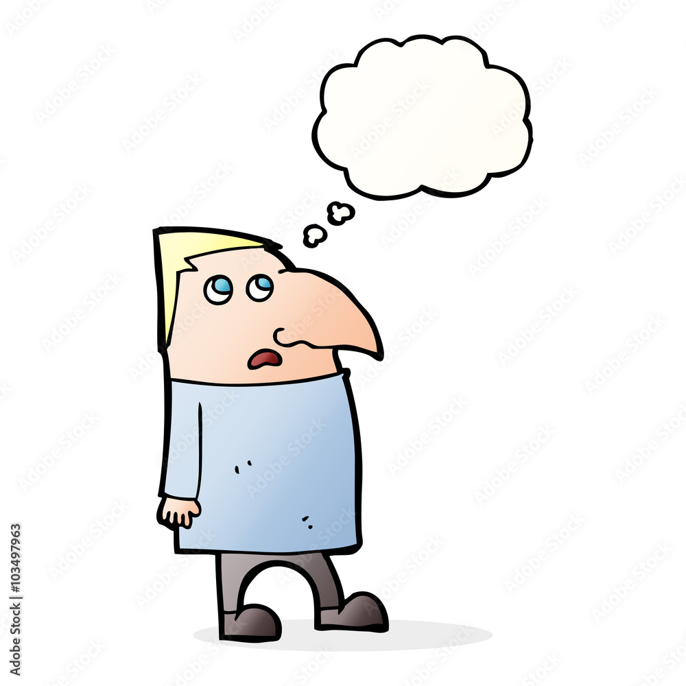 cartoon worried man with thought bubble cartoon worried man with thought bubble