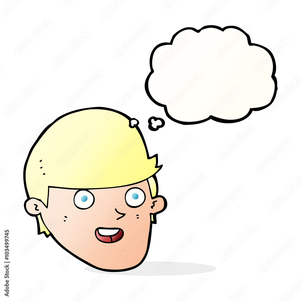 cartoon man with big chin with thought bubble cartoon man with big chin with thought bubble