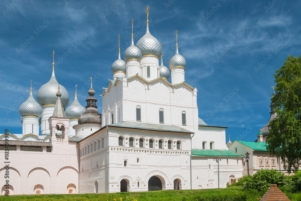Church of the Resurrection and the Assumption Cathedral in the Kremlin of Rostov Velikiy
