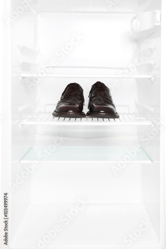 Shoe in the refrigerator