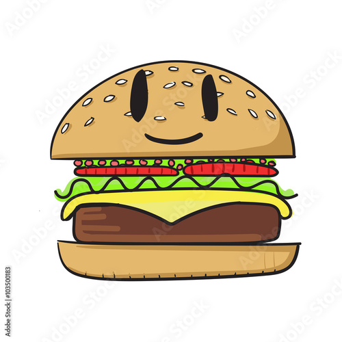 Cute burger