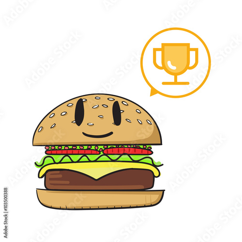 Cute burger