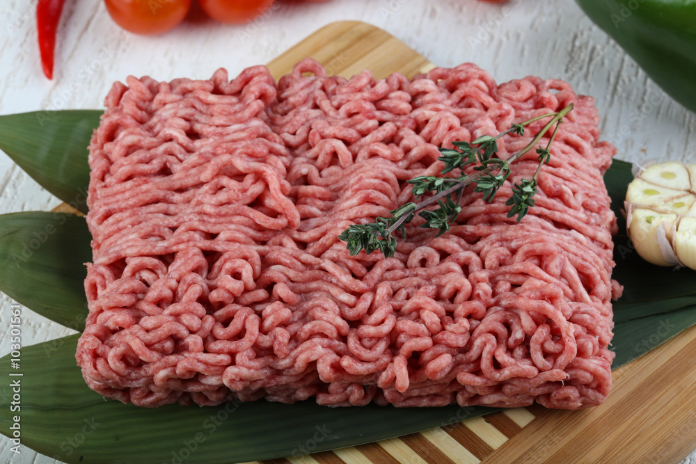 Micned raw Beef