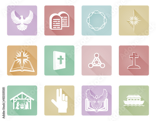 Set of Christian Icons