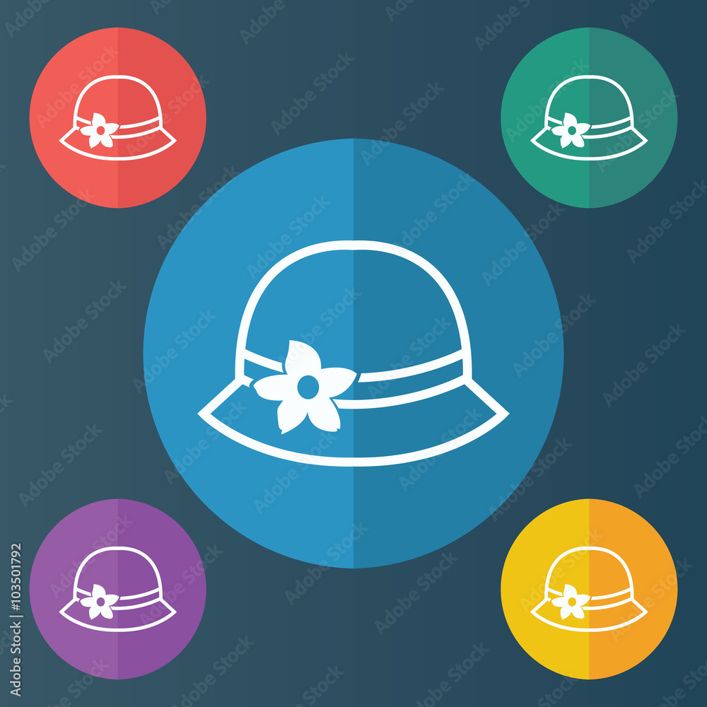 vector icon of women's hat vector icon of women's hat
