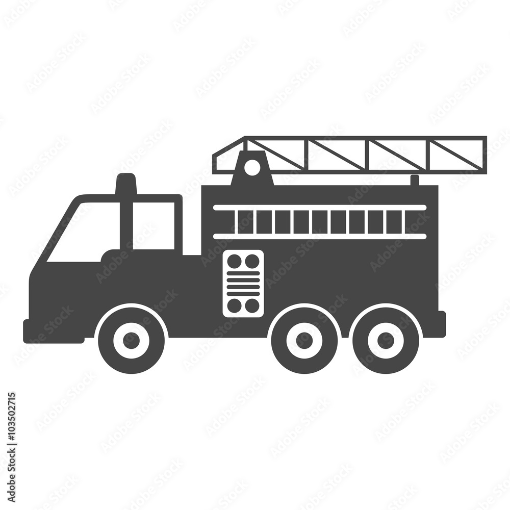 Fire truck, Fire station icon