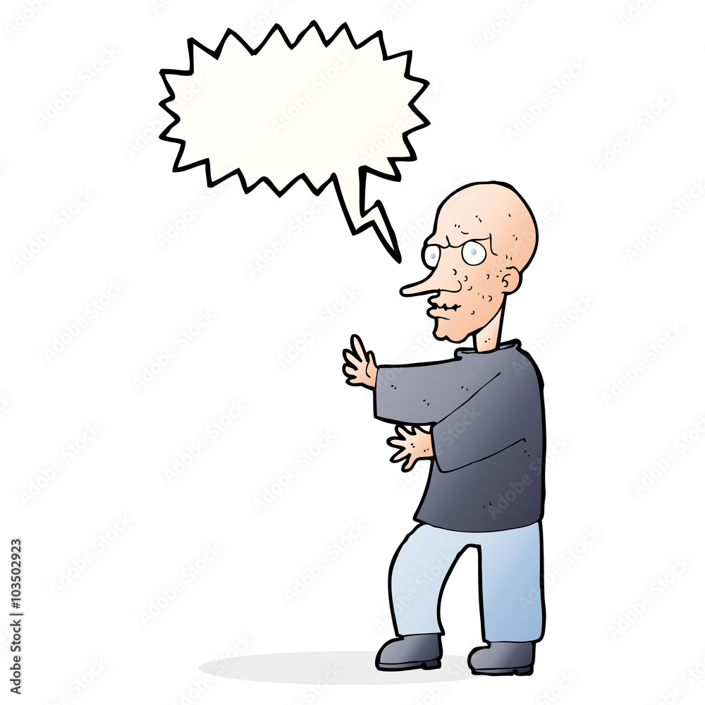 cartoon mean looking man with speech bubble cartoon mean looking man with speech bubble