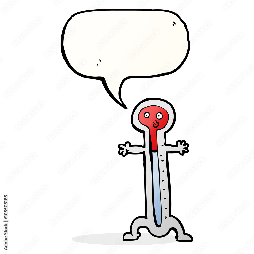 cartoon thermometer with speech bubble cartoon thermometer with speech bubble